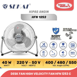 Sekai High Velocity Fan Kipas Angin Meja Hfn 1253C 12 Inch Rangka Besi